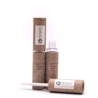 Emballage de cylindre de brillant à lèvres écologique de luxe Boîte de papier biodégradable avec logo personnalisé impression de disparition pour tubes cadeaux cosmétiques