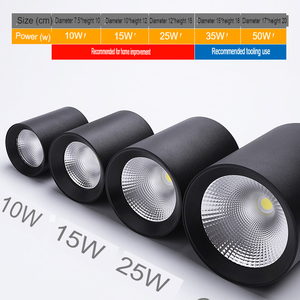 非穴あき天井取り付けLEDチューブライト円形COB吊り下げワイヤー表面取り付けスポットライト通路照明 - Product Image 5