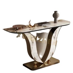 Consolle da <span class=keywords><strong>Ingresso</strong></span>/Corridoio con Piano in Marmo, Tavolo Angolare per Villa/Appartamento, Arredamento <span class=keywords><strong>Soggiorno</strong></span> - Product Image 1