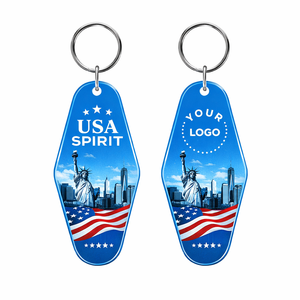 Custom Event Souvenir Theme Patriotic Acrylic <b>Key</b> <b>Tag</b> Printed Logo Souvenir America 250 Hotel Keychain - Product Image 2