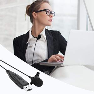 Omnidirectional Lapel Mic Hands <span class=keywords><strong>Free</strong></span> Shirt Collar Clip-on Microphone for PC Computer, Laptop, <span class=keywords><strong>YouTube</strong></span>, Skype Recording - Product Image 1