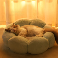 Anpassbares 40cm Komfortables Weiches Katzen- und Hundebett Blumenförmiges Haustier-Nestbett zum Schlafen