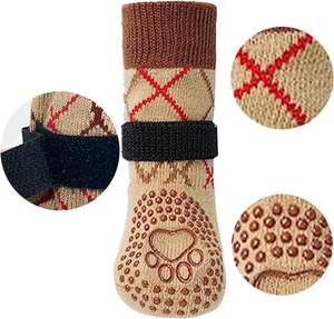 Chaussures antidérapantes pour chiens - Bottes pour animaux de compagnie - Chaussettes pour chiens - Bottes et protège-pattes pour chiens - Fabrication de nouveaux protège-pattes pour chiens pour les sols en bois dur - Product Image 5