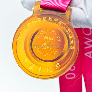 Vente en gros, sports de football, cristal, prix de course, médailles et trophée en glaçure colorée - Product Image 6