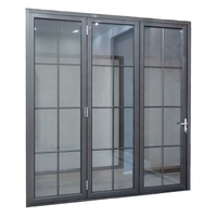 Porte pliante insonorisée, porte pliante en aluminium et verre