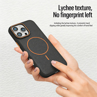 Étui de protection magnétique en cuir texturé litchi pour téléphones mobiles Samsung Galaxy S25 Ultra, S24 Plus, S26