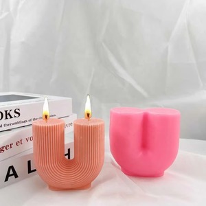 1 cái sáng tạo u-sọc Silicone nến khuôn 3D vòm hình nón xoăn hương liệu sáp khuôn thực phẩm lớp Silicone khuôn trang trí nhà - Product Image 5
