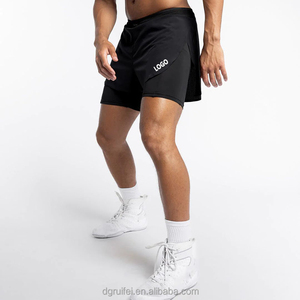 กางเกงขาสั้นออกกำลังกายผู้ชายแบบสปอร์ตเอวยางยืดสั่งทำพิเศษสำหรับฤดูร้อน ความยาว 5 นิ้ว มี<span class=keywords><strong>ซับ</strong></span>ในสำหรับมวยไทย 2 in <span class=keywords><strong>1</strong></span> พร้อมซับในรัดรูป - Product Image 3