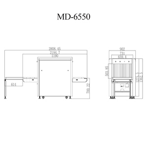 Scanner di Sicurezza a Prezzi di Fabbrica, Metal Detector con Telecomando, Scanner per Bagagli a Raggi X 6550 per Uso Governativo - Product Image 4
