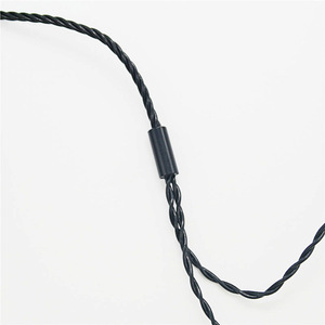 Câble audio Mmcx noir à 4 brins torsadés avec micro et contrôle du volume pour Se846 Se535 Se315 - Product Image 4