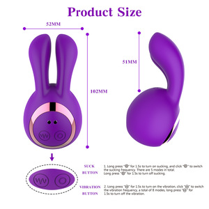 Vibrador de Succión Clitorial Morado 2 en 1 con Alas Dobles para Estimulación Sexual en Adultos - Product Image 5