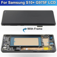 Écran tactile Incell en gros pour Samsung S10 Plus, assemblage de numérisateur, remplacement pour écran LCD Samsung S10 Plus, cadre d'écran