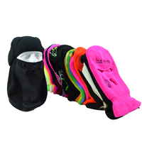 Masque de ski en acrylique personnalisé Y2K en spandex, cagoule à 1 trou, couvre-visage intégral, design brodé tricoté, sport noir