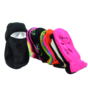 Pasamontañas de Acrílico Personalizado con 1 Orificio, Cubre Rostro Completo, Bordado, Diseño Tejido, Máscara de Esquí, Cagoule, Máscara Ninja, Negro - Product Image 1