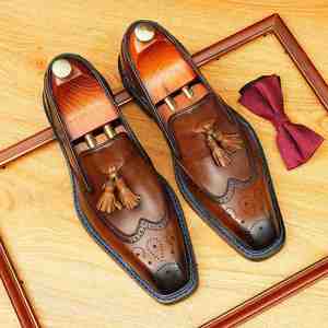 Nuove Scarpe Eleganti da Uomo in Vera Pelle, Formali e Casual, Complete di Calzature in Pelle da Abbinare - Product Image 6