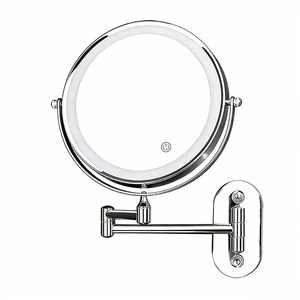 Miroir de maquillage à ventouse pour salle de bain, sans perforation, rétractable, pliable, miroir de beauté mural pour hôtel - Product Image 1