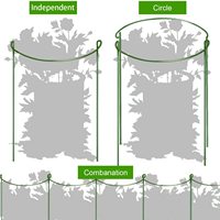 Outdoor Tall Plant Support Ring Cage, Metal Garden Plant Stake