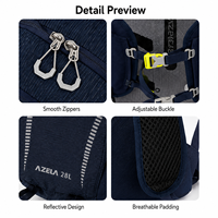 Sac à dos de randonnée imperméable 28L, grande capacité, portable, multi-compartiments, sac à dos de montagne, sac à dos de voyage