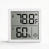 Monitor Digital de Humedad y Temperatura, con Indicador Ambiental de Tres Colores, Termómetro Higrómetro con Soporte para Pared