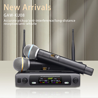 Sistema de Micrófono Inalámbrico de Mano de Doble Canal Profesional GAW-KU08 de 2.4G para Fiestas, Bodas, Discursos, Iglesia, Escenario, Karaoke, DJ
