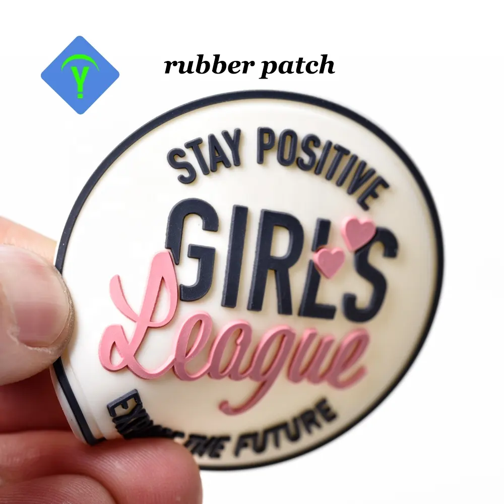 Hiçbir Minimum giysi özel 3D PVC silikon yama yumuşak silikon kauçuk Logo rozeti yamalar