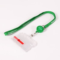 Correa de cuello de tubo de cuerda impresa verde Cordones tubulares de poliéster Cordón tubular