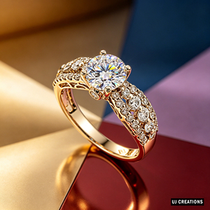 Bague de mariage personnalisée en or massif 10K 14K 18K avec diamant brillant de 1 carat cultivé en laboratoire, certifié IGI, qualité VVS-VS, pour les occasions spéciales - Product Image 2