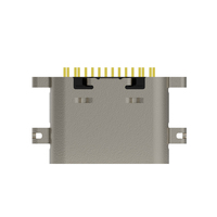 USB4500-03-0-A Receptacle USB Tipe C untuk USB 2.0, Tipe SMT, Pemasangan di Tengah, Offset 0.8mm