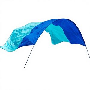 Carpa de Playa Premium de Lona de Poliéster con Protección UV50+, Toldo con Postes de Aluminio y Madera, Sombrilla de Playa Plegable con Impresión, Cabana Impermeable - Product Image 3