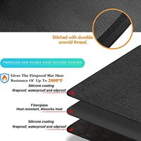 Tapis de protection résistant à la chaleur pour barbecue, tapis ignifuge pour sol de barbecue, protège la terrasse, le gazon des déversements de graisse et des étincelles de feu