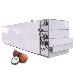 Cámara de secado de cinta transportadora continua de malla para cáscaras de coco, de bajo consumo energético, para procesamiento industrial de cáscaras de coco. - Product Image 1