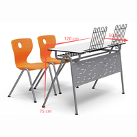 Mobilier scolaire, bureau et chaise d'élève, mobilier de classe, chaises et table
