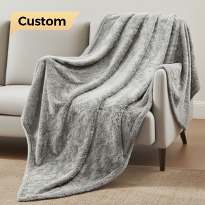 Chất Lượng Cao Tùy Chỉnh Trọng Lượng Nhẹ Jacquard Dệt Kim 100% Polyester Lông Cừu Chăn Mềm Mại Ấm Ném Chăn Cho Đi Bộ Giường Mùa Đông - Product Image 1