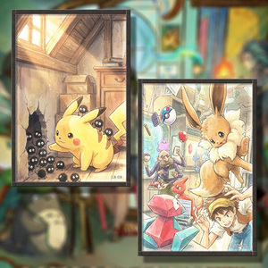 Nouvelle collection ultra premium de cartes artistiques de style Ghibli Pokémon, design exclusif, par l'animation japonaise, pour unisexe - Product Image 1