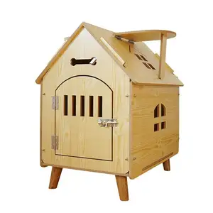 Indoor Outdoor Haustier Katze Hundes Haus abnehmbares Holz Großhandel umweltfreundlich mittellangelegt luxuriös solide Haustierhäuser und Möbel winddicht