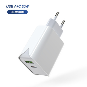 Tư nhân ban đầu PD 20W sạ<span class=keywords><strong>c</strong></span> kép <span class=keywords><strong>c</strong></span>ổng <span class=keywords><strong>USB</strong></span> tường sạ<span class=keywords><strong>c</strong></span> loại <span class=keywords><strong>C</strong></span> siêu nhanh sạ<span class=keywords><strong>c</strong></span> EU Adapter cho iPhone - Product Image 1