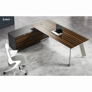 <span class=keywords><strong>Director</strong></span> Big Foshan Minimalist Marble Meeting Furniture European T Shape Acero y Mdf para trabajar Presidente Mesa de escritorio de oficina - Product Image 1