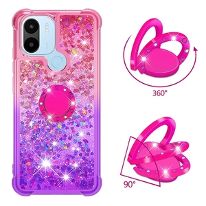 Custodia Bling sabbie mobili per Xiaomi 12 Ultra 12S <span class=keywords><strong>POCO</strong></span> <span class=keywords><strong>C40</strong></span> 12T Pro 12 Lite Redmi A1 2022 anello antiurto liquido gradiente TPU - Product Image 1