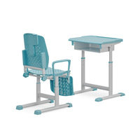 Bureau et chaise réglables en hauteur pour la pause déjeuner et le sommeil des élèves du primaire et du secondaire, en plastique durable et moderne
