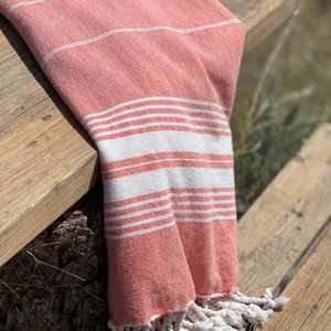 Serviettes de plage en coton turc 100% de qualité supérieure | Serviettes à rayures surdimensionnées bio avec fabricant de glands d'Inde - Product Image 4