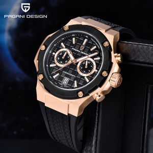Montre sport à quartz Pagani Design pour homme, verre saphir de luxe et revêtement antireflet, acier inoxydable, montre multifonctionnelle - Product Image 3
