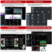 Probador de CCTV Rsrteng E90 4K, Probador de Cámaras IP, Herramientas de Red WiFi, Localizador de Cables, Probador de Cables POE++ de 8 Pulgadas, TVI CVI AHD DMM OPM SFP