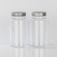 Bouteille en PET de 250 ml sans BPA, de qualité alimentaire, pour capsules et compléments alimentaires, avec couvercle en fer blanc
