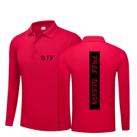 Camiseta de Golf de Manga Larga para Hombre, Estilo Punk, 100% Algodón de Alta Calidad, con Serigrafía, Logotipo Personalizado, Tallas Grandes