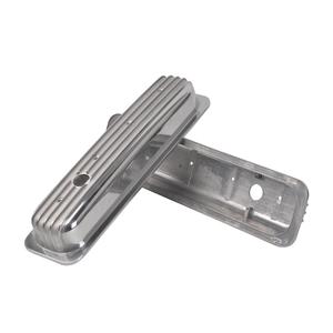 Coperchi Valvole Corti in Alluminio Lucidato Alettato per Chevy SBC 87-97 con Bullone Centrale 5.0L 5.7L 305 350 Vortec TBI, Sfiato da 1-1/4 Pollici - Product Image 6
