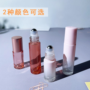 Botella de vidrio de 5 ml para muestras, botella roll-on para aceites esenciales y perfumes, botella para masajes con tapa, para todo tipo de piel, envase cosmético - Product Image 5