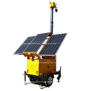 Remorques de surveillance vidéo mobiles avec 3 panneaux solaires et un mât de 6 m de haut pour la sécurité sur tous les chantiers - Product Image 3