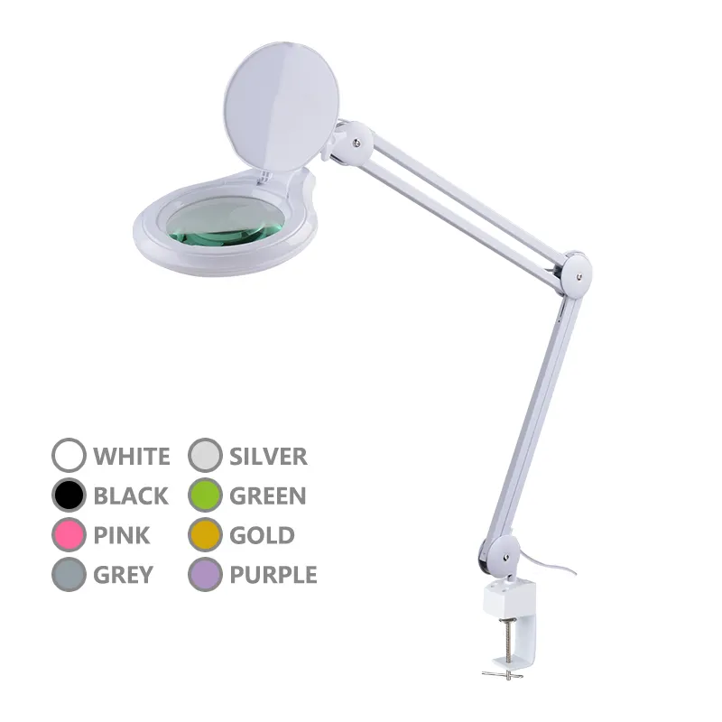 9003LED 3X 5X 8X magnification led lamp 5'' magnifying glass LED magnifier lamp light with clamp