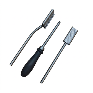 Nouvel Arrivage Râpe dentaire manuelle réglable en acier inoxydable pour chevaux, Flotteur dentaire équin Argent+Noir Certifié CE Garantie à vie - Product Image 1