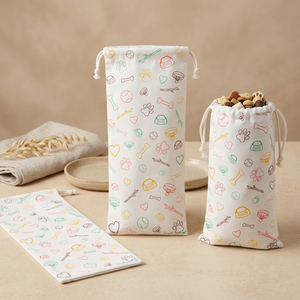 Sacs à cordon personnalisés en gros, pochettes d'emballage en tissu réutilisables, commandes en gros OEM - Product Image 1